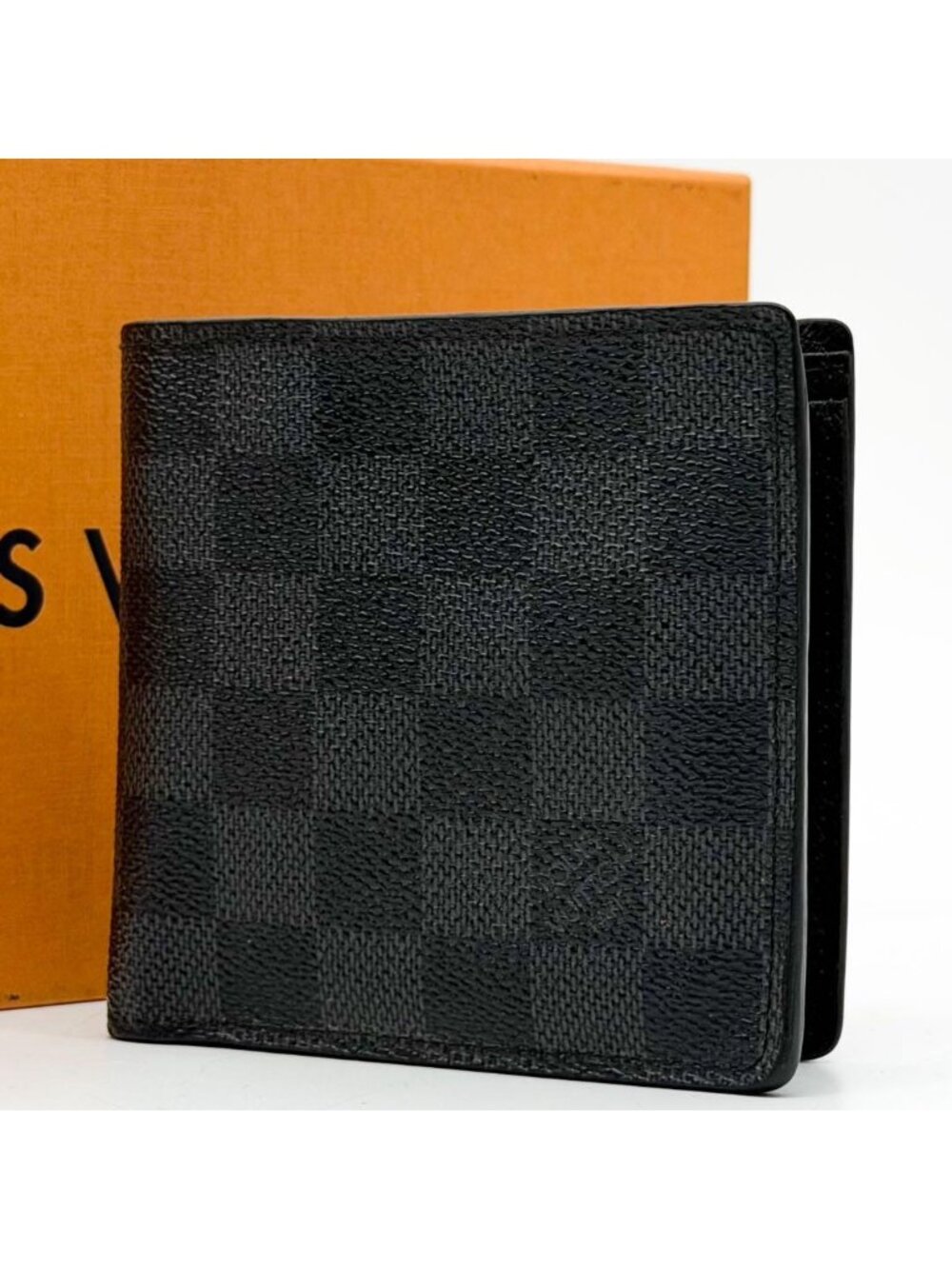 Louis Vuitton Portefeuille Marco Damier Graphite Compact Black Wallet